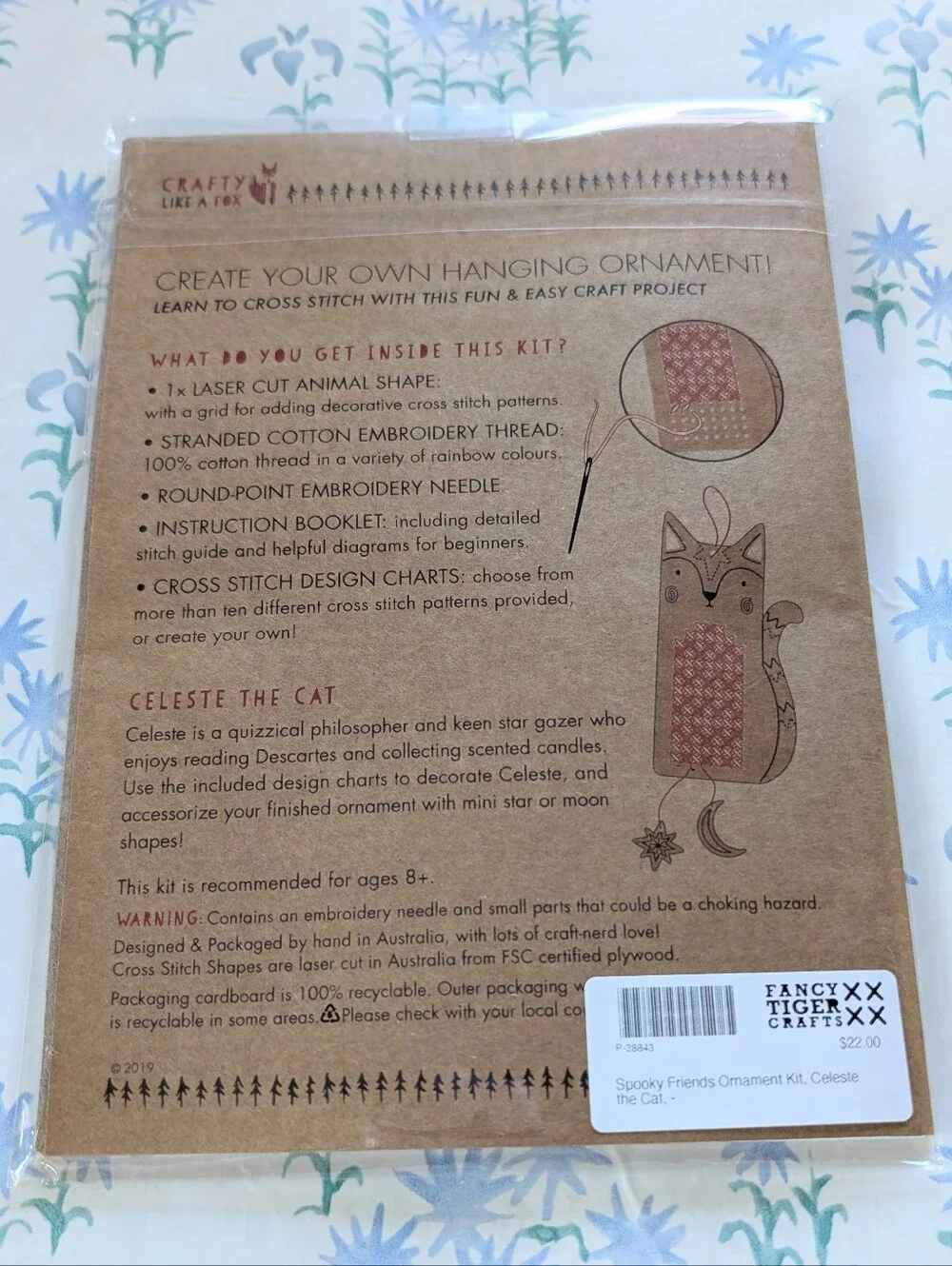 Crafty Like a Fox Celeste the Cat Ornament Kit NEW Spooky Friends Halloween DIY